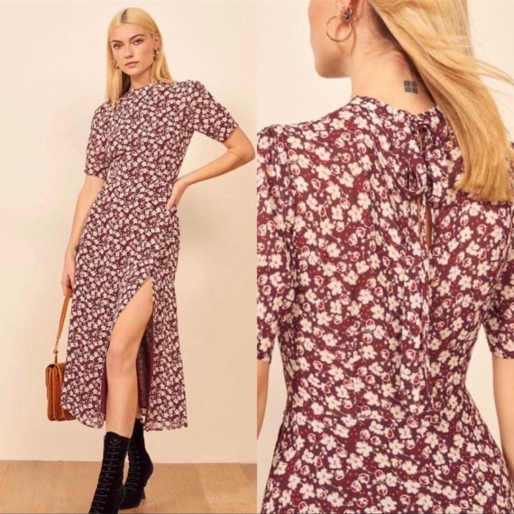 Reformation Gio Midi Dress Sz 2